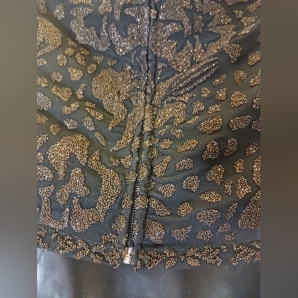 Tadashi Evening Beaded Lace Top Size Large - Picture 10 of 15